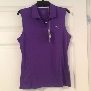 Puma Purple Golf Polo Tank